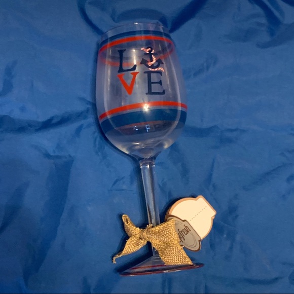 🆕 Hand-Painted Nautical Wine Glass NWT - Picture 8 of 9